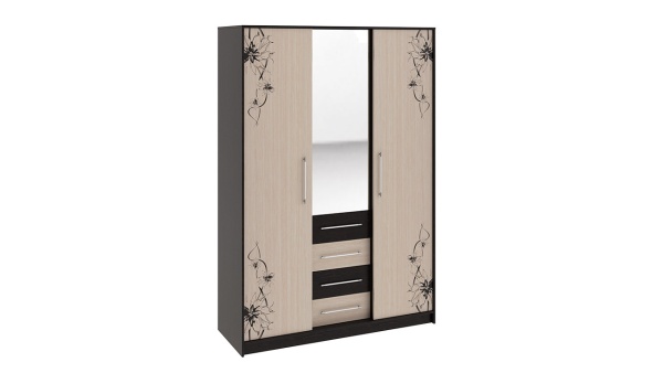 Шкаф-Купе Мадлен Венге Цаво/Дуб Белфорт с Рисунком (Ш-1506 х В-2203 х Г-560 мм)