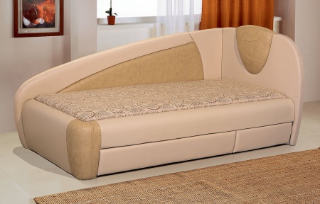 Тахта Угловая Лейла с Ящиком для Хранения и Матрасом/Разные Цвета 900 х 2000 мм