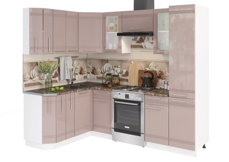 Кухонный Гарнитур  Мокко Люкс 1560  x 2300 мм