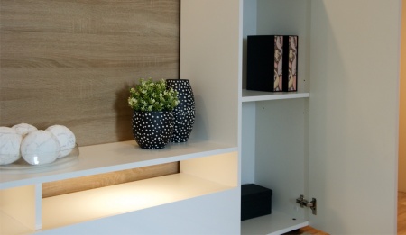 Стенка Лара Белый Глянец 