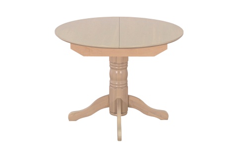 Стол раздвижной с круглой крышкой выбеленная береза