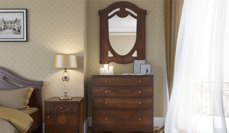 Спальный Гарнитур Александрина Орех Экко/Патина Золото