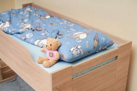 Двухъярусная кровать с диван-кроватью серый / дуб сонома