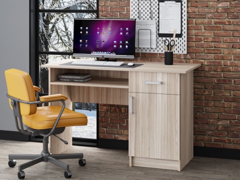 Письменный Стол Боско 01 с Дверью (1,1х0,75х0,6)/Разные Цветы