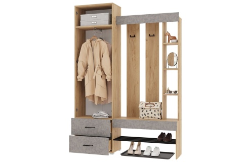 Прихожая Денди (Ш-1500 × В-2116 × Г-350 мм)/Разные Цвета